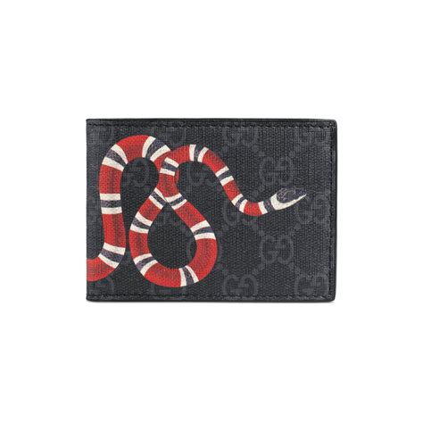 gucci black snake wallet|gucci snake wallet men's.